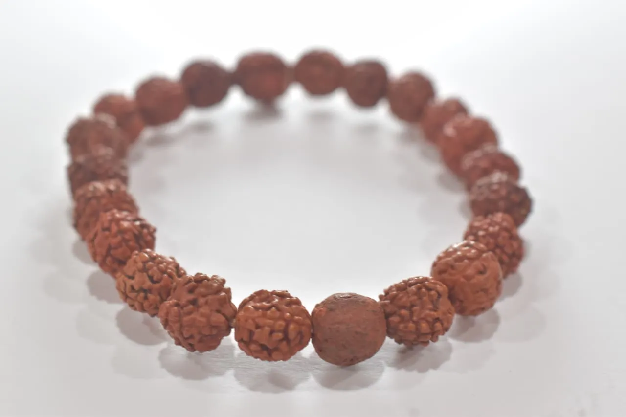 Original 5 Mukhi Nepal Rudraksha Mala (Silver Capped)